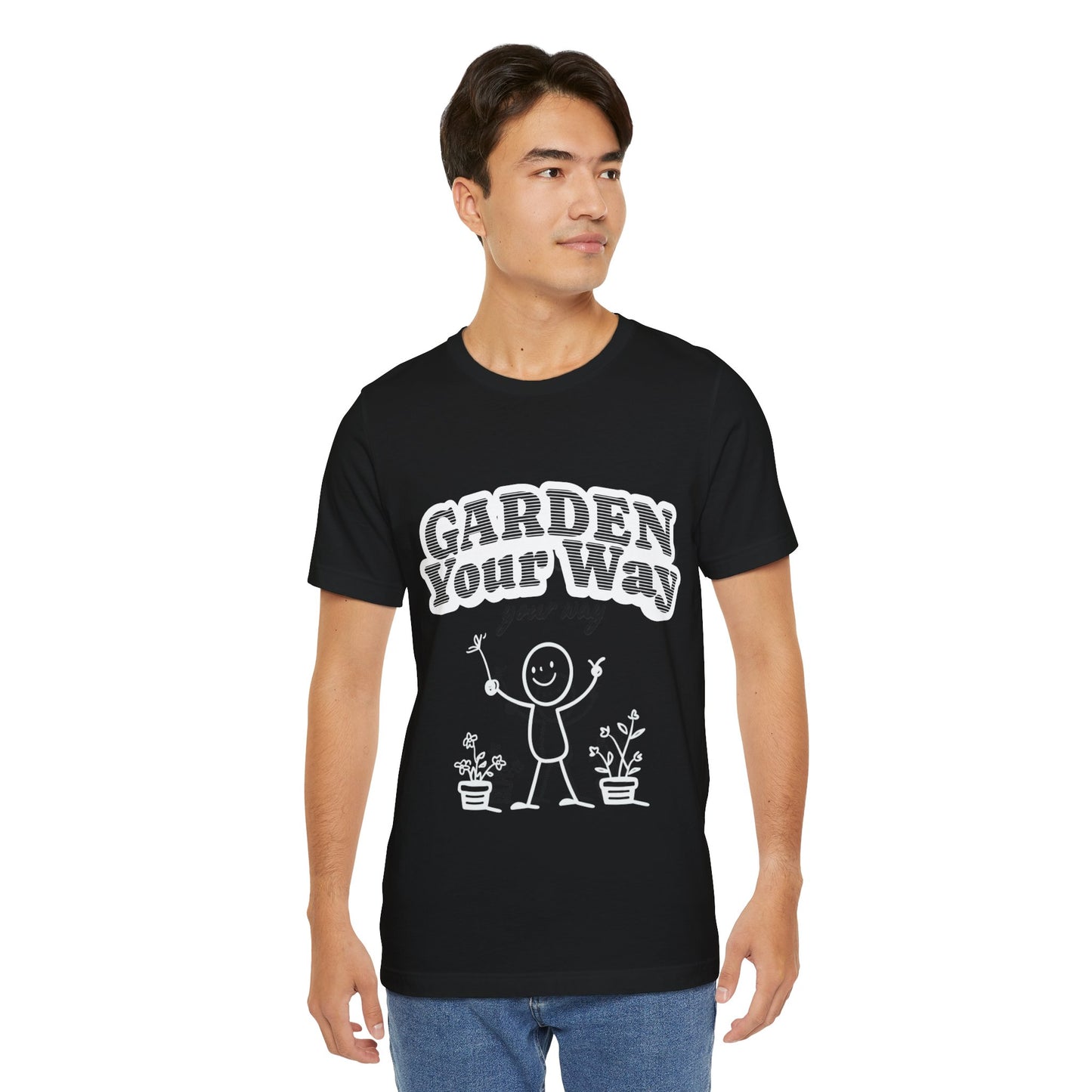 Garden Your Way | Hand-Drawn Stickperson T-Shirt