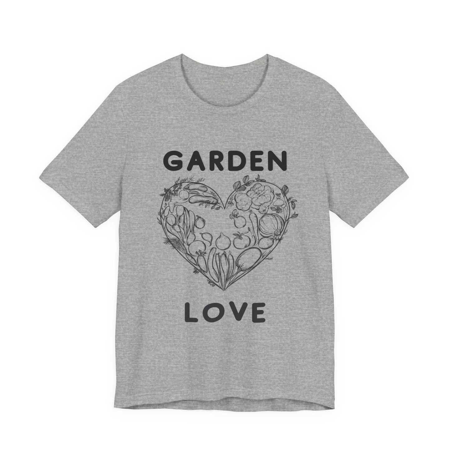 Garden Love | Botanical Heart Minimalist T-Shirt