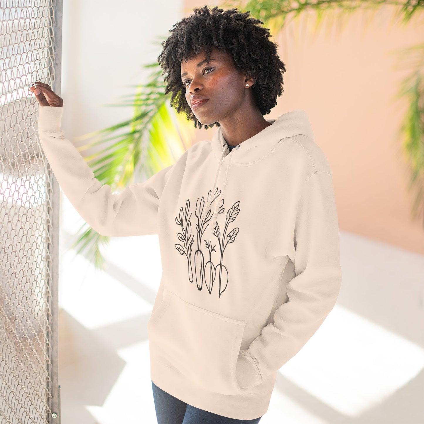 Rooted in Joy | Hand-Drawn Veggie Garden Hoodie