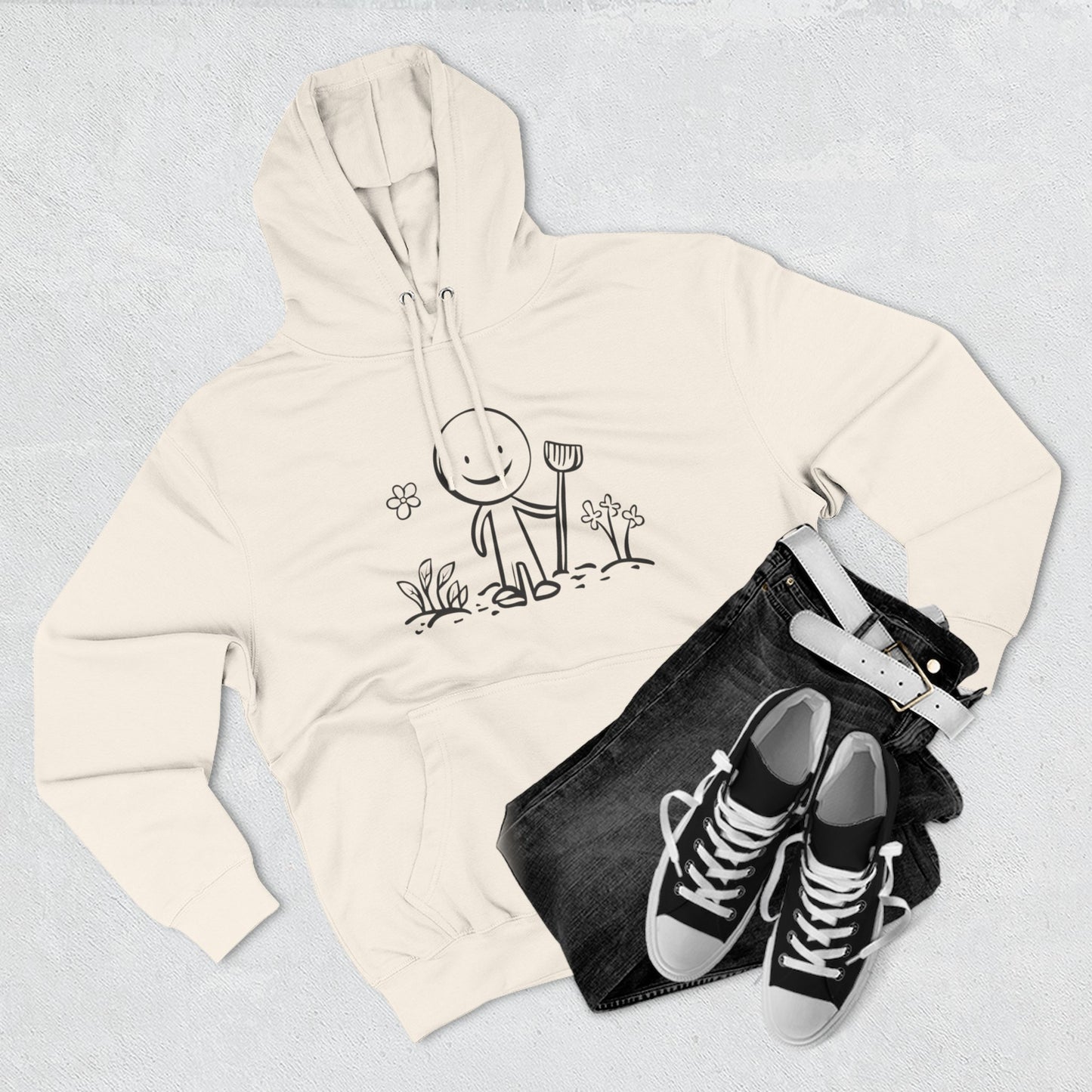 Happy Gardener Stickman  Hoodie
