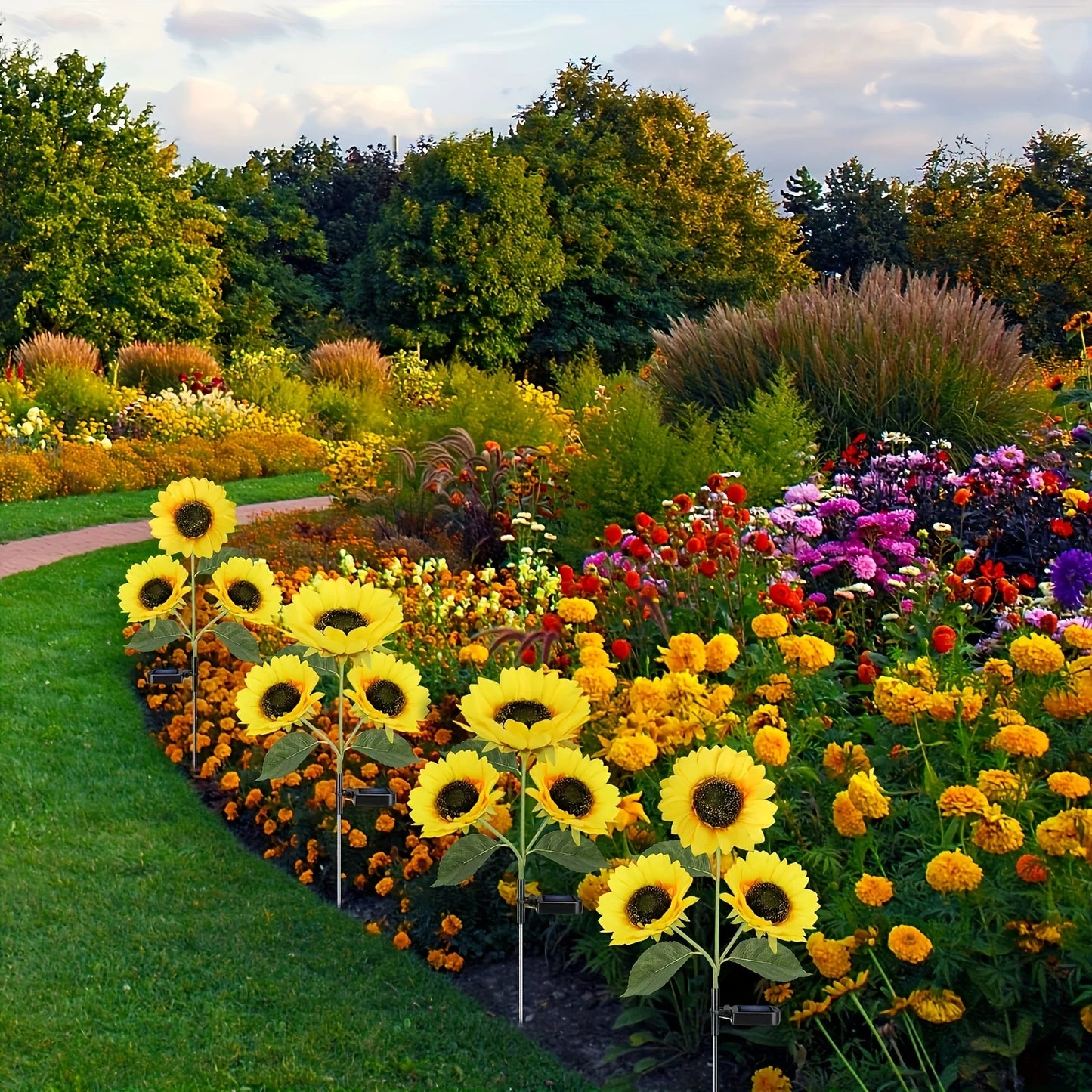 Sunflower LED Solar Lights Outdoor Decor