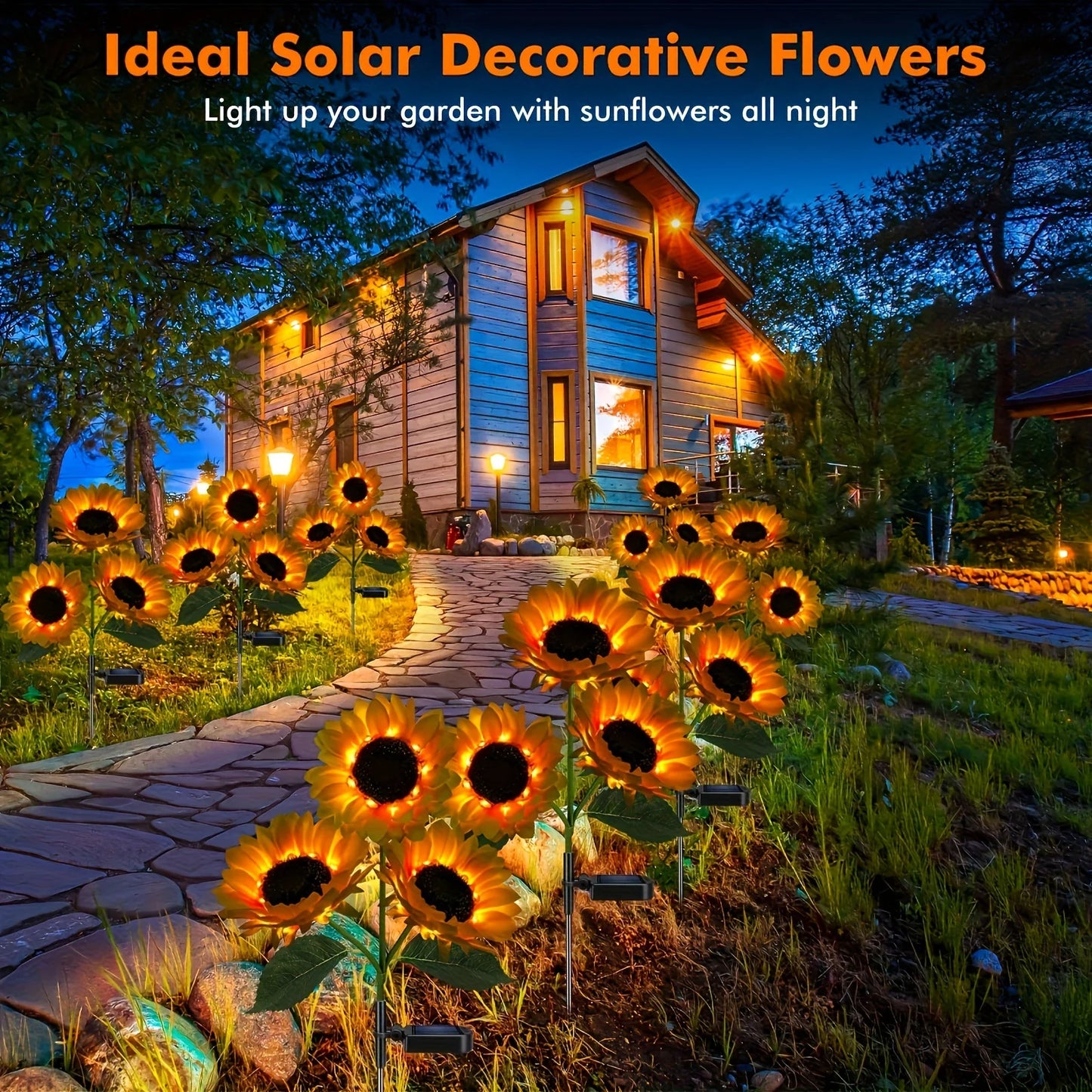 Sunflower LED Solar Lights Outdoor Decor